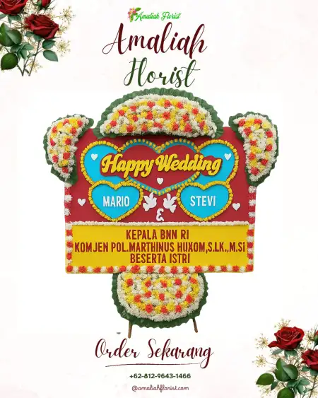 Papan Bunga Pernikahan Margolelo
